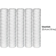 Kadim Kapital 5 Adet 10 Inç Ip Iplik Su Arıtma Filtresi (5, 20, 25 Mikron Seçenekli)
