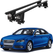 Today Auto Royal Audi A4 (2007 - 2012) Uyumlu Siyah Kilitli Ara Atkı Port Bagaj Tavan Barı