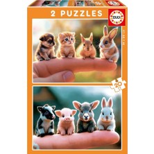 Educa Baby Puzzle 2X20 Parça Bebek Hayvanlar 20221