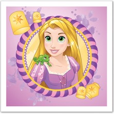  prensesler doğum günü kartı 9x5,5cm + zarf (10 lu paket)