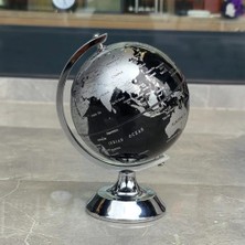Pileli Store Metal Ayaklı Siyah Dünya Küresi