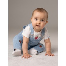 Baby Buu Kız Bebek Çilek Nakışlı Salopet Takım