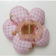 Efela Dünyası Pofuduk Kumaş Çiçek Mandal Toka- Retro Desenli Soft Ayıcık