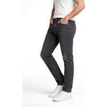 Erkek Slim Fit Dar Paça Esnek Likralı Denim Jeans Kot Pantolon 7573