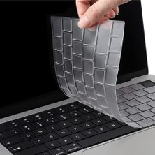 Arabulalaca Macbook Pro 14 Inç A3426 M5 Pro /  A3427 M5 Max Işlemci 2026 Model Türkçe Q Silikon Klavye Koruyucu Seffaf