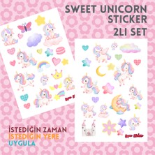 Kosinüs Unicorn Temalı Etiket—2 Li Set