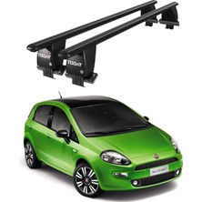 Today Auto Royal Fiat Punto Iıı (2012 - 2018) Uyumlu Siyah Kilitli Ara Atkı Port Bagaj Tavan Barı