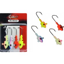 Captain 6412 Jig Head 2/0 Iğneli 7gr Rigato Body 4'lü Mix Set Çift Yönlü