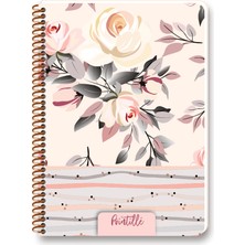  pointille 20x28cm 80 yaprak kareli spiralli karton kapak defter 70 gram (2 li paket)