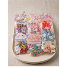 Efela Dünyası Karışık Renk Kalın Perma Lastik Toka-Şeffaf Cüzdan Içerisinde