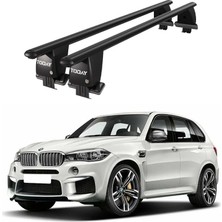 Today Auto Royal Bmw X5 (F15) (2013 - 2018) Uyumlu Siyah Kilitli Ara Atkı Port Bagaj Tavan Barı