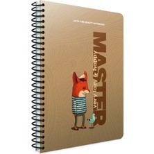  lazy master spiralli karton kapak defter a4 100 yaprak kareli (4 lü paket) 6166
