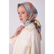 Belli Soyut Desen Ipek Twill Eşarp  - 2026 Ilkbahar-Yaz (T)  4306-07