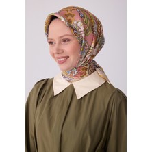 Belli Etnik Desen Ipek Twill Eşarp  - 2026 Ilkbahar-Yaz (T)  4304-32