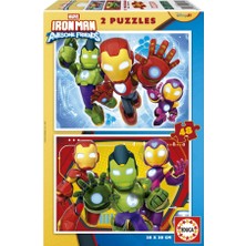 Educa Çocuk Puzzle 2X48 Parça Iron Man ve Arkadaşları 20345