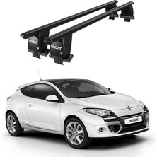 Today Auto Royal Renault Megane (2009 ve Sonrası) Uyumlu Siyah Kilitli Ara Atkı Port Bagaj Tavan Barı