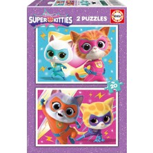 Educa Çocuk Puzzle 2X20 Parça Süper Kediler 20340