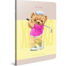  xoxo tel dikişli karton kapak defter a4 60 yaprak 80 gram beyaz kağıt çizgili (6 lı paket) 6268