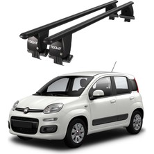 Today Auto Royal Fiat Panda (2012 ve Sonrası) Uyumlu Siyah Kilitli Ara Atkı Port Bagaj Tavan Barı