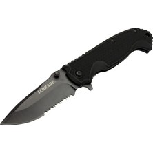 SiHako Schrade 5-1 Siyah Kamp Çakı 20CM- Yarı Otomatik, Testere Detaylı, Kemerlikli
