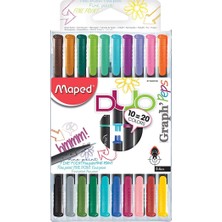 Maped Graph Peps Duo Fineliner X10 Çift Uçlu Keçe Uç Kalem Fine 0.4Mm 20 Renk 3154147492512