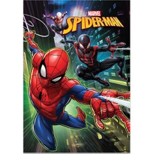  spiderman a4 40 yaprak kareli pp kapak dikişli defter 60 gram (6 lı paket)