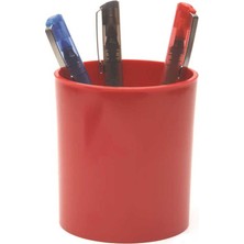  kristal masa üstü kalemlik silindirik kırmızı