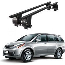 Today Auto Royal Tata Aria (2012 ve Sonrası) Uyumlu Siyah Kilitli Ara Atkı Port Bagaj Tavan Barı