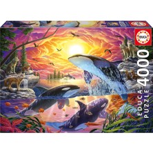 Educa Puzzle 4000 Parça Katil Balina ve Kurt 20259
