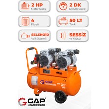 GAP Kompresör Hava Kompresörü Sessiz ve Yağsız Gps 750X2-50 Lt