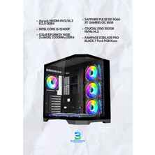 OEM Rx 9060 Xt 16GB Gaming Pc | I5 12400F | 16GB Ram | 500GB Nvme SSD | 7 Fanlı Kasa | Yüksek Fps Oyuncu Bilgisayarı