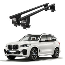 Today Auto Royal Bmw X5 (2019 ve Sonrası) Uyumlu Siyah Kilitli Ara Atkı Port Bagaj Tavan Barı