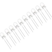 CHESTER 5mm Şeffaf Mantar LED Beyaz Işık Yüksek Parlaklık - 10 Adet Paket