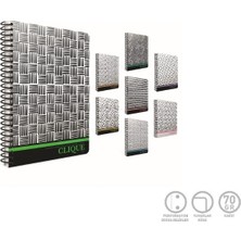  clique spiralli ofset plastik kapak defter a4 120 yaprak çizgili (3 lü paket) 4487