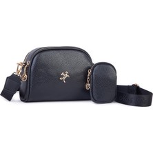 Nas Bag Kadın Mini Cüzdanlı Omuz ve Çapraz Çanta Siyah Lopez