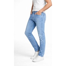 Erkek Slim Fit Dar Paça Esnek Likralı Denim Jeans Kot Pantolon 7573