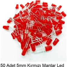 CHESTER 5mm Kırmızı Mantar LED Diyot Yüksek Parlaklık - 50 Adet Ekonomik Paket
