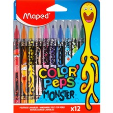Maped Color'Peps Monster Keçeli Kalem 12 Renk 845400