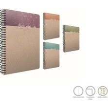 Gıpta Basic Notes Spiralli Sert Kapak Not Defteri A5 100 Yaprak Çizgili (4 Lü Paket) 5485
