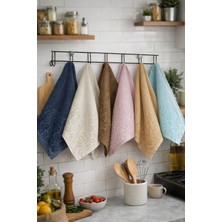 Mela Home Yasemin 30*50 cm 6'lı Mutfak Havlusu - El ve Yüz Havlusu - Kurulama Bezi %100 Pamuk