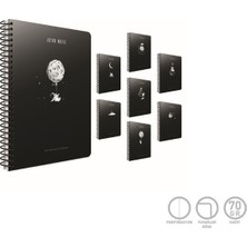 Gıpta Astro Notes Spiralli Karton Kapak Defter A5 80 Yaprak Çizgili (4 Lü Paket) 6085