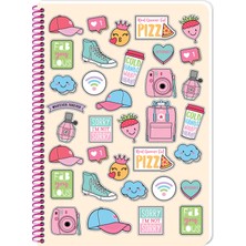 Keskin Color Sweet Fun A4 80 Yaprak Kareli Plastik Kapak Spiralli Perforajlı Defter (3 Lü Paket)