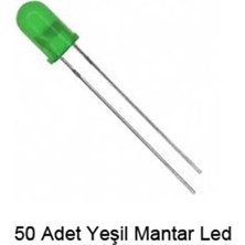 CHESTER 5mm Yeşil Mantar LED Diyot Yüksek Parlaklık - 50 Adet Ekonomik Paket