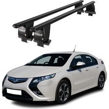 Today Auto Royal Opel Ampera (2012 ve Sonrası) Uyumlu Siyah Kilitli Ara Atkı Port Bagaj Tavan Barı