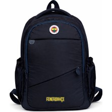 Fenerbahçe Lisanslı Lacivert Sırt Çantası - Su Itici Kumaşlı Çapraz Cep Detaylı Laptop Bölmeli Okul Çantası