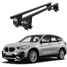 Today Auto Royal Bmw X1 (2019 ve Sonrası) Uyumlu Siyah Kilitli Ara Atkı Port Bagaj Tavan Barı