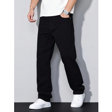 Cuqq Denim Asit Yıkama Antrasit Baggy Jean – Rahat Kesim Bol Paça Erkek Kot Pantolon