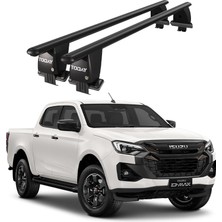 Today Auto Royal Isuzu D-Max (2019 ve Sonrası) Uyumlu Siyah Kilitli Ara Atkı Port Bagaj Tavan Barı