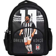 Beşiktaş Lisanslı Orkun Kökçü Okul Çantası - Üç Bölmeli Su Itici Kumaşlı Sırt Çantası