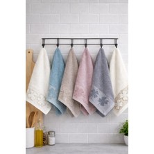 Yonca 30*50 cm 6'lı Mutfak Havlusu - El ve Yüz Havlusu - Kurulama Bezi %100 Pamuklu